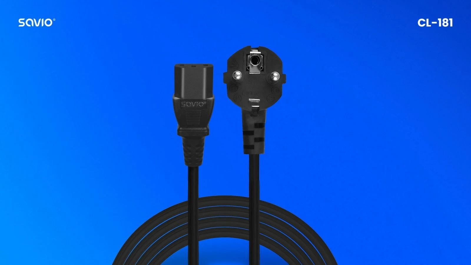 Kabllo rryme Savio CL-181, 5m, e zezë