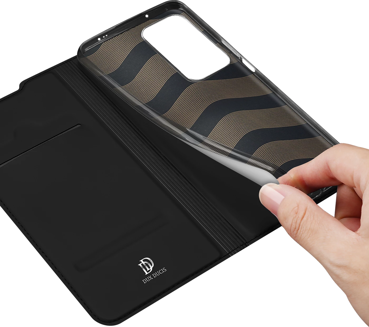 Mbështjellës Dux Ducis Skin Pro për Xiaomi Poco F4 5G, me kapak, i zi