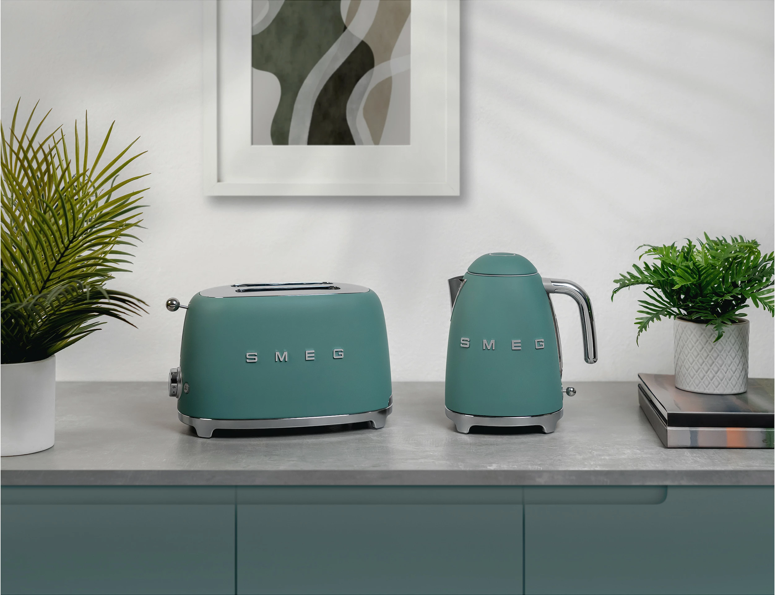 Toaster Smeg TSF01EGMEU 2 feta jeshile smerald mat