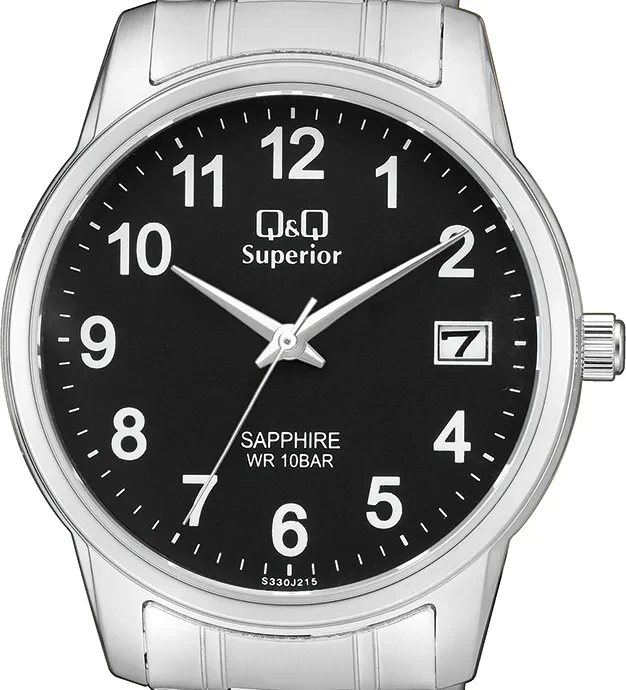Orë dore Q&Q S330J215Y, e argjendtë/zezë