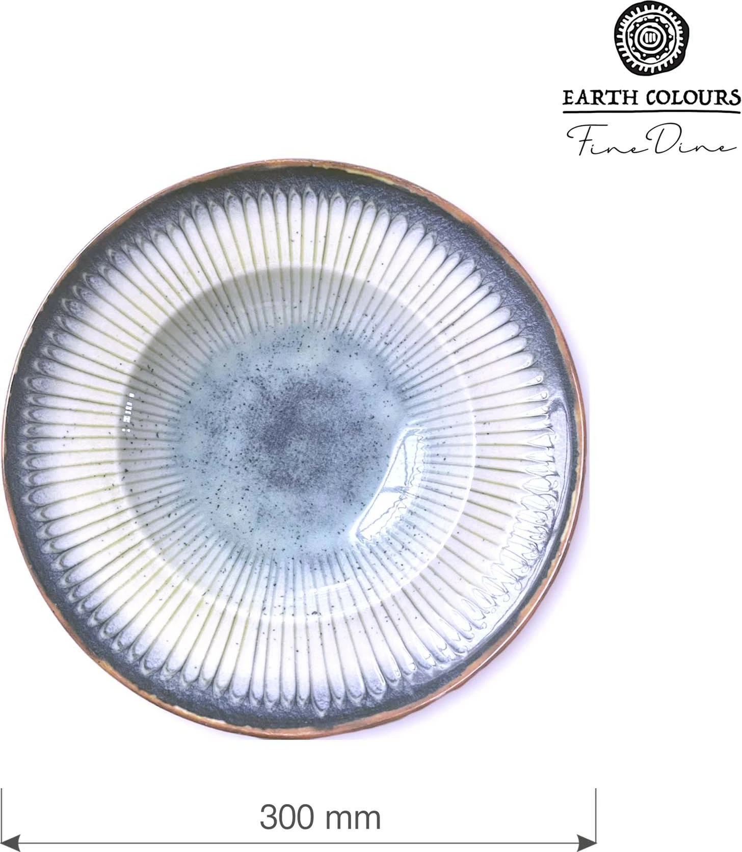 Pjatë për pasta Fine Dine Galaxy Ø300 mm, porcelan, blu, set 6 copë