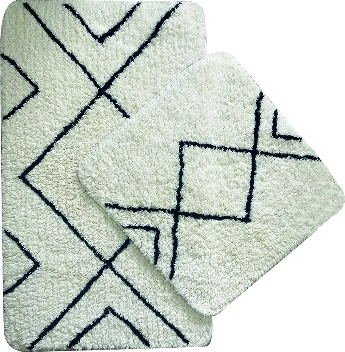 Set tapetash për banjo (2 copë), Mijölnir, Longan, ngjyrë ecru