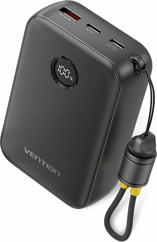 Powerbank Vention 20000mAh 22.5W me ekran, i zi