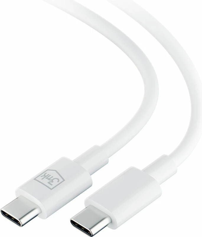 Kabllo USB-C në USB-C 3mk Hyper Cable, 1.2m, 100W, Bardhë