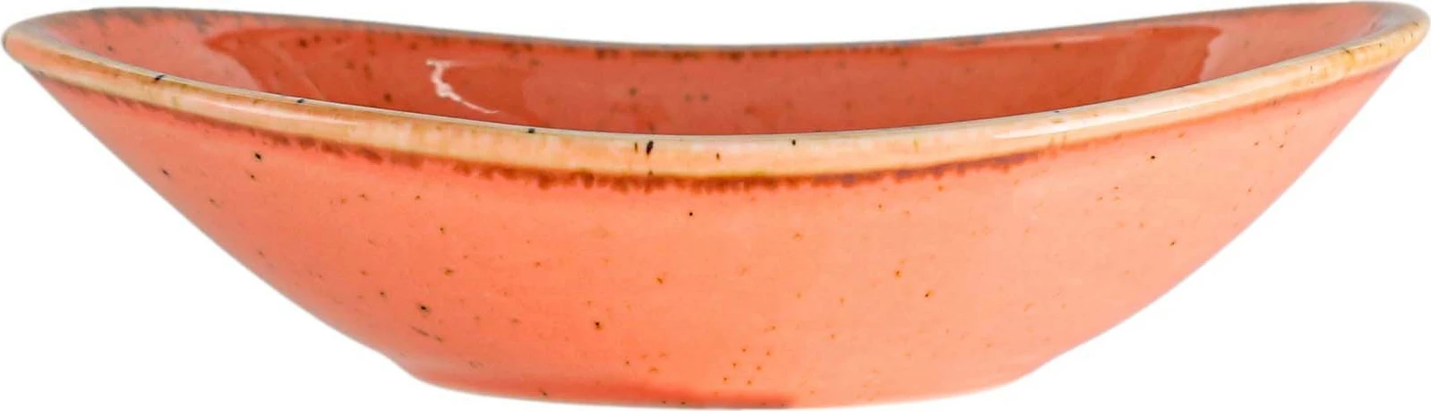 Pjatëz ovale mini Porland Seasons Amber 110 mm, 110 ml, porcelan, portokalli, set 6 copë