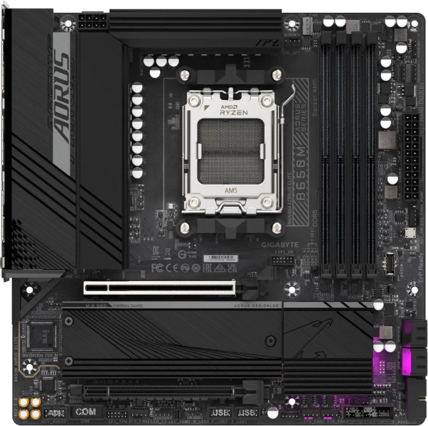 Pllakë amë GIGABYTE B650M AORUS ELITE, AM5, DDR5, mATX, 2.5GbE, USB 3.2 Gen2x2