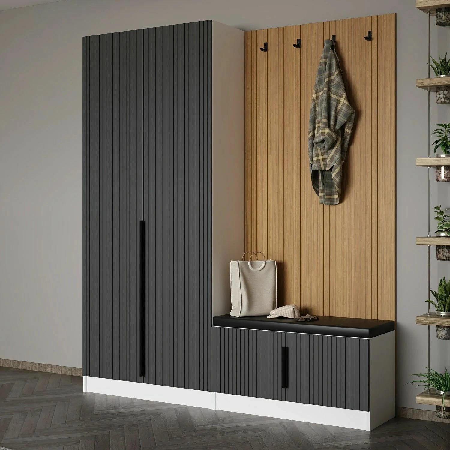 Stendë korridori Skye Decor, Noah, anthracite, 8331
