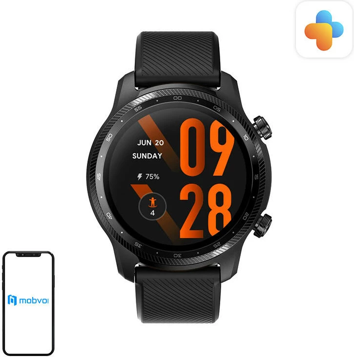 Smartwatch Mobvoi TicWatch Pro 3 Ultra GPS, 1.4", 8GB, Shadow Black
