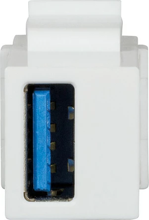 Lidhës keystone LogiLink USB 3.0-A F/F, i bardhë
