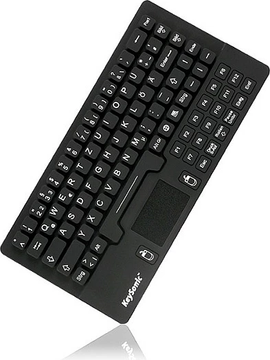 Tastierë mini mekanike KeySonic KSK-5031IN, QWERTZ, me touchpad, USB, e zezë