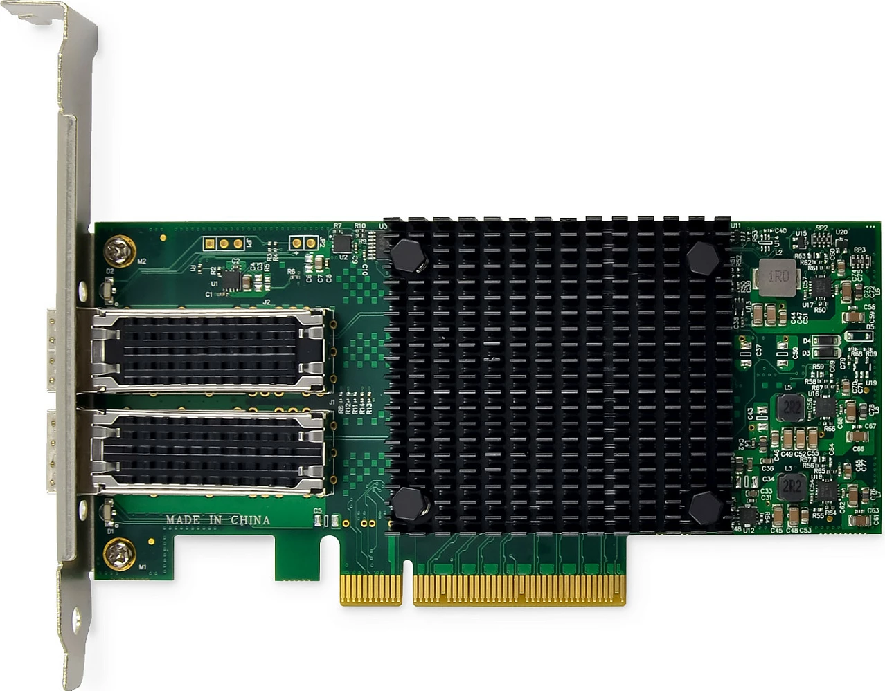 Kartë rrjeti Digitus Dual-Port 25G SFP28 Adapter, PCIe 3.0, 2x SFP28, Full-height/Low-profile, e zezë/jeshile
