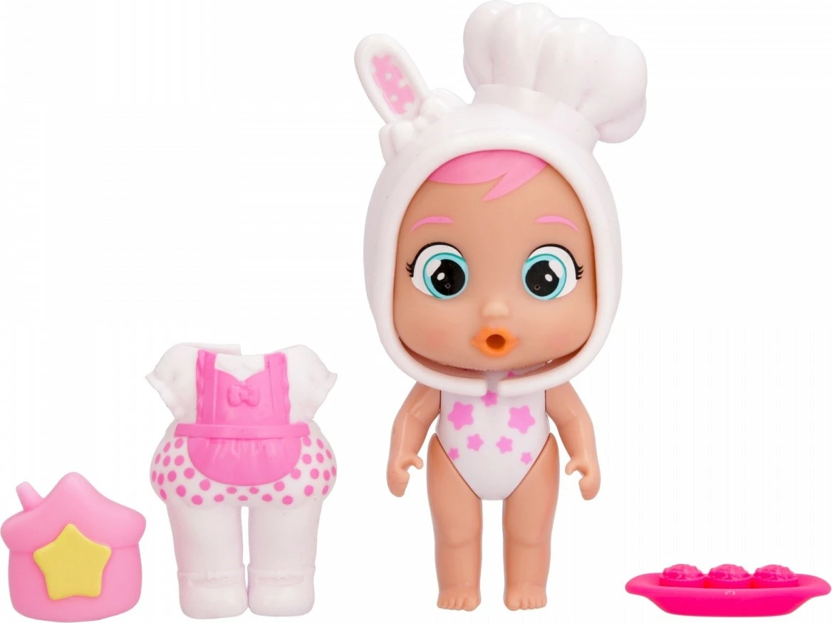 Kukull Cry Babies Magic Tears Di Stars Talent Coney, Tm Toys, plastikë, me aksesorë, rozë/bardhë