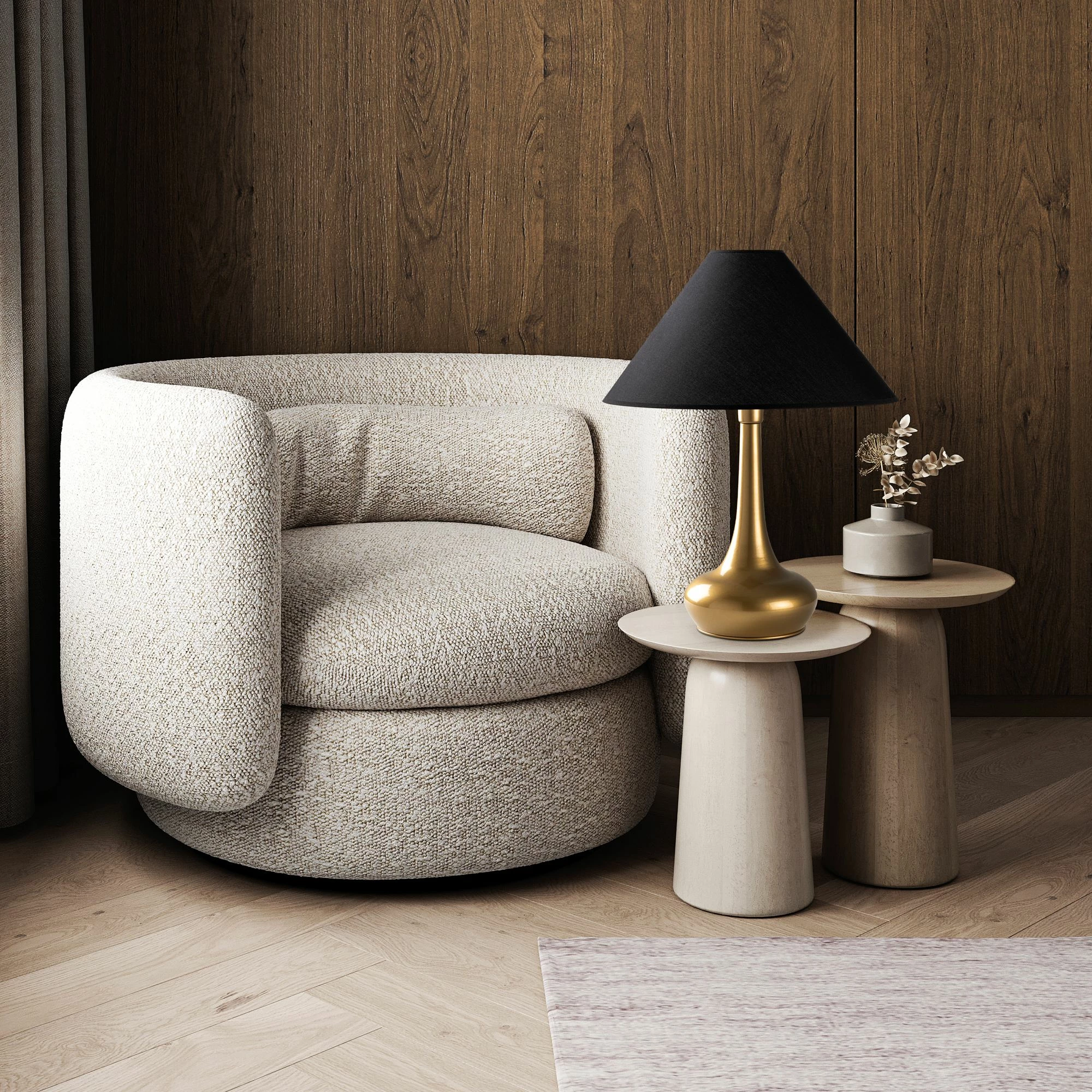 Llambë tavoline Opviq, Luna - 15256, ngjyrë ari dhe e zezë