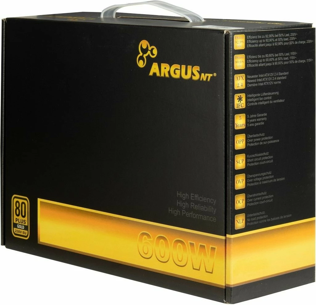 Furnizues energjie Inter-Tech Argus GPS-600, 600 W, 80 PLUS Gold