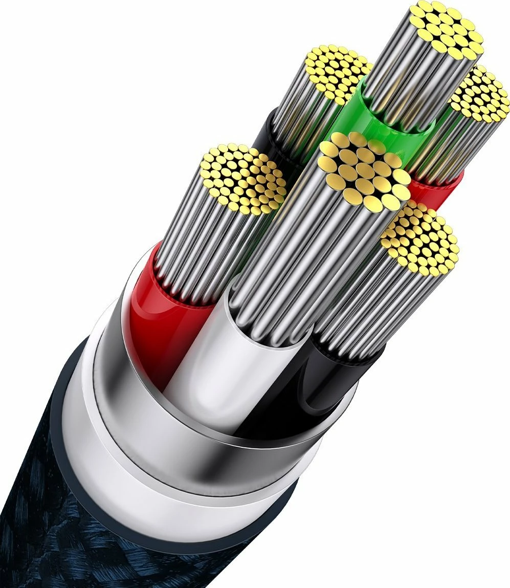 Kabllo USB 3-në-1 Baseus Flash Series II CASS040003 (BSU3888), USB-A në USB-C/Micro USB/Lightning, 1.2 m, 66W, blu