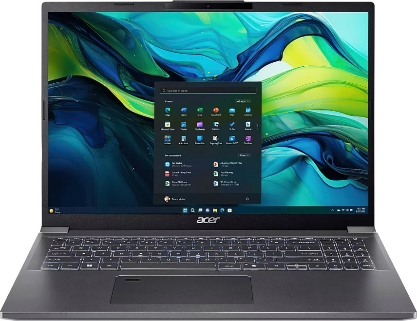 Laptop Acer Aspire 16 A16-71M-77HE, Core Ultra 7, 16GB RAM Memorje, 512GB SSD, 16" WUXGA+, Windows 11 Home, Steel Gray