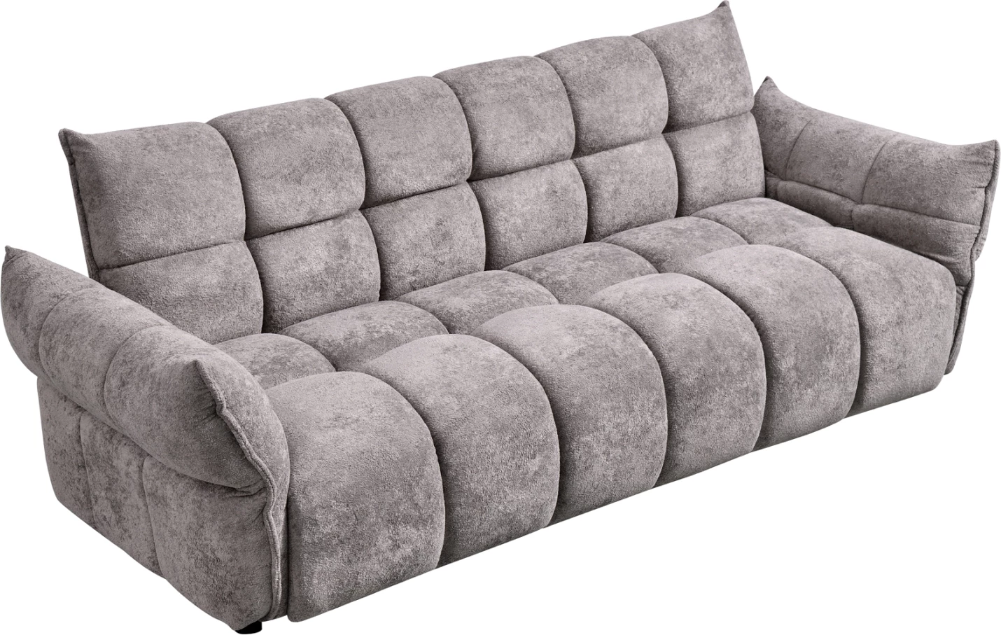 Krevate divan MELU, material gri, susta xhepi, 240-250x90x85cm
