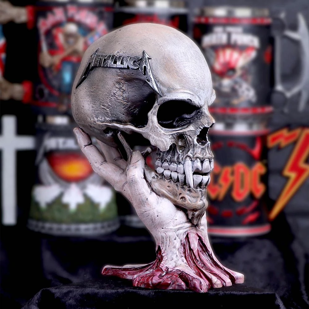 Figurinë kafkë NEMESIS NOW Metallica Sad but True, rezinë e pikturuar me dorë, shumëngjyrëshe