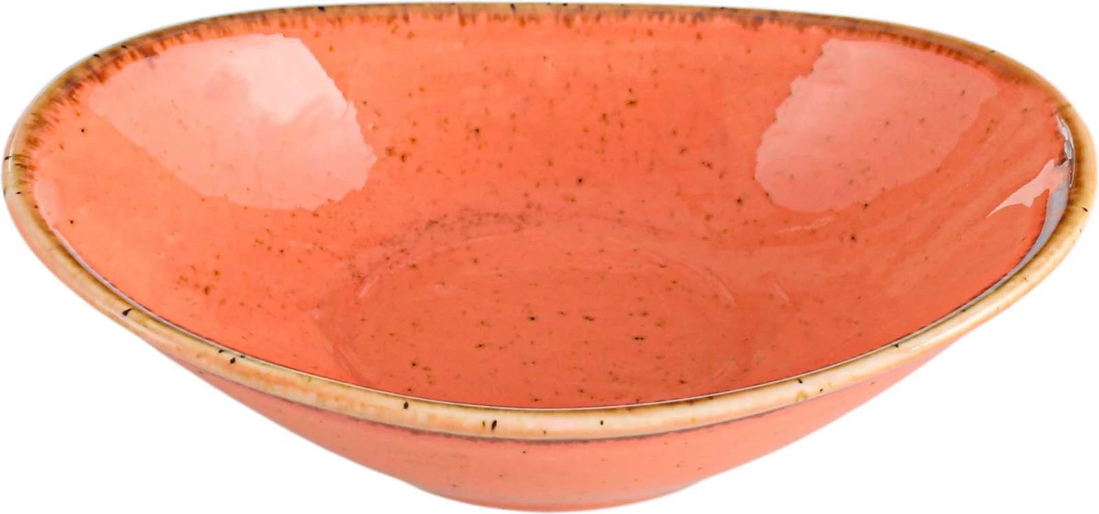 Pjatëz ovale mini Porland Seasons Amber 110 mm, 110 ml, porcelan, portokalli, set 6 copë