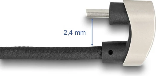 Kabllo USB-C DeLOCK, 1 m, USB 2.0, PD 3.0 60W, kënd 180°, e zezë