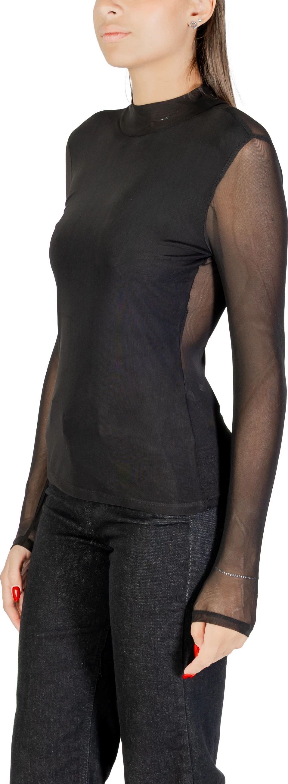 Bluzë Only Onlerica Life Mesh L/S Top JRS 15141298 për femra, e zezë [Madhësia: M]