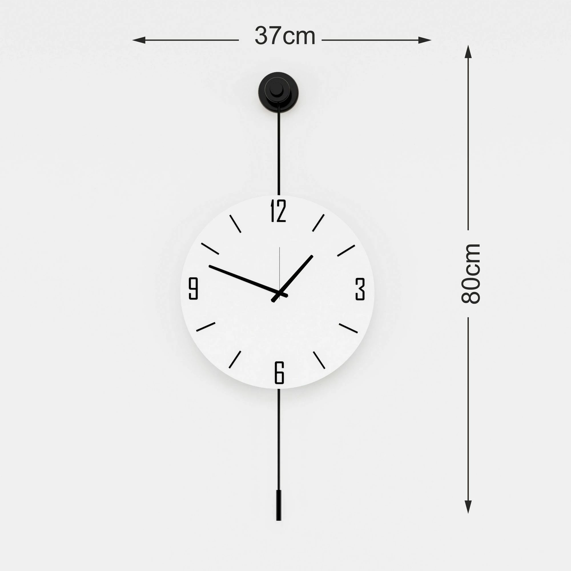 Orë muri dekorative prej metali, Wallity, Mclock-00117, e zezë