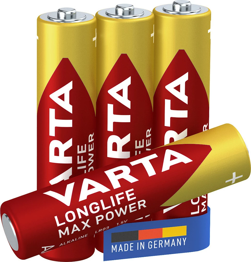 Bateri VARTA 4703, AAA Alkaline 1.5V, 4 copë, Ari/Kuqe