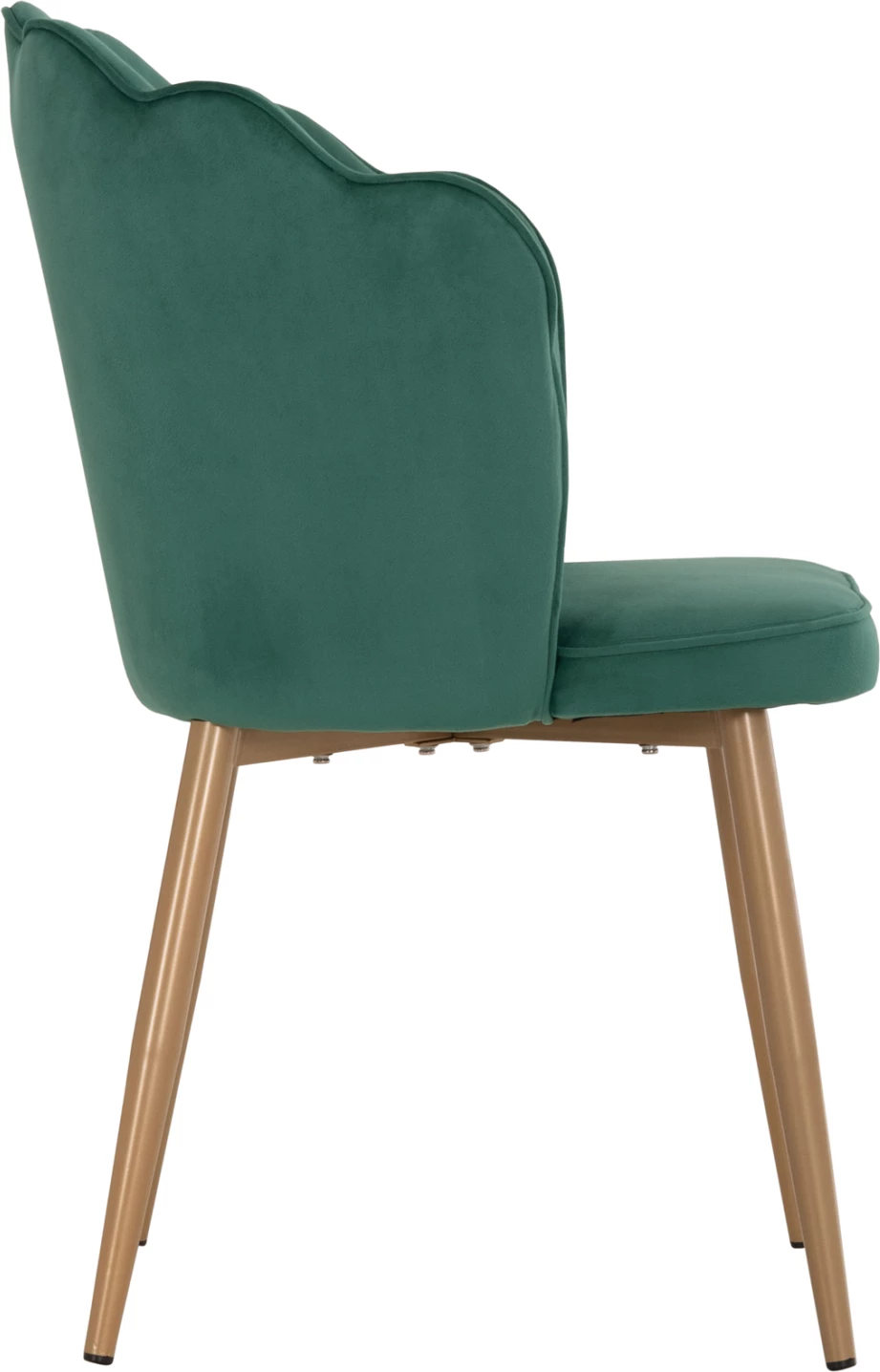 Karrige FH8737.03 kadife jeshile me kornizë metalike ari 48x48x85 cm., set prej 2 copë