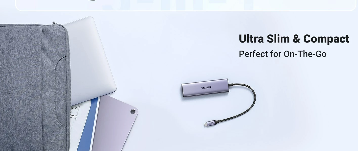 Dock UGREEN 15596 për laptop, 3x USB 3.2 Gen 1 Type-A, 1x USB Type-C, 3x HDMI 2.0, 100W, Alumini