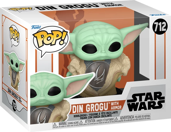 Figurinë koleksionuese Funko POP! Star Wars The Mandalorian Grogu (Armor), vinil, jeshile