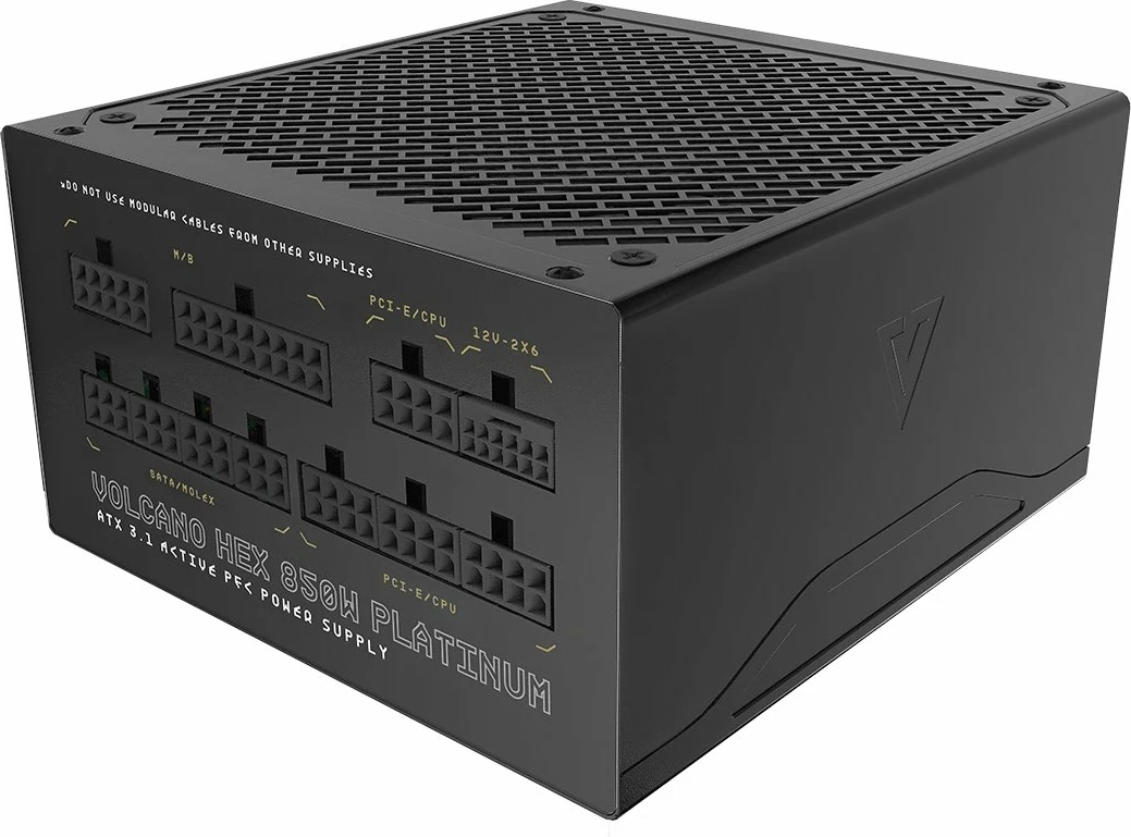 Furnizues rryme Modecom Volcano Hex ZAS-MC-HEX-0850-PLAT 850W 80 Plus Platinum, fully modular, ATX 3.1, i zi