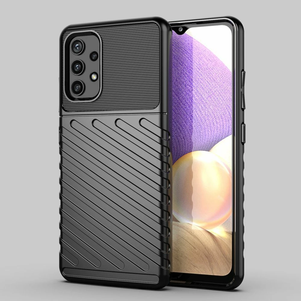 Mbështjellës Hurtel Thunder Case për Samsung Galaxy A72, TPU, i zi