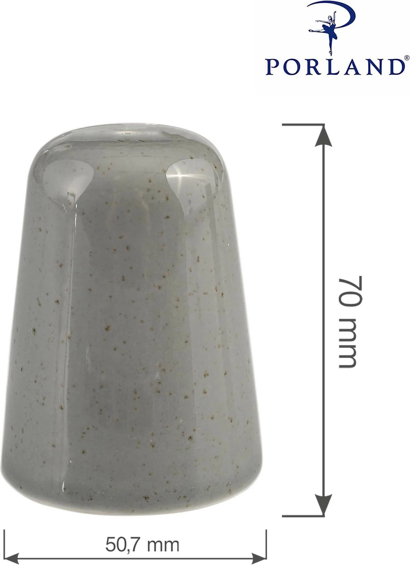 Pipore Porland Seasons Stone porcelan, rezistente 180°C, gri e errët, set 6 copë