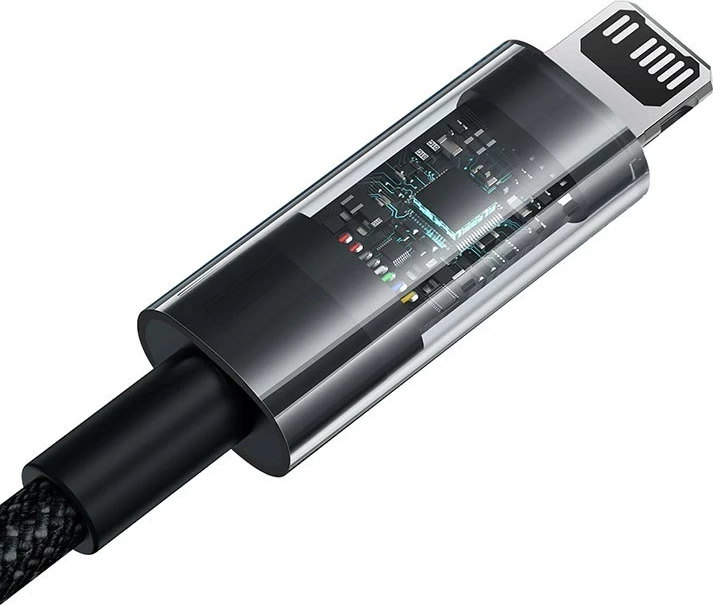 Kabllo Baseus Gem USB-C në iP, 1 m, 20 W, E zezë