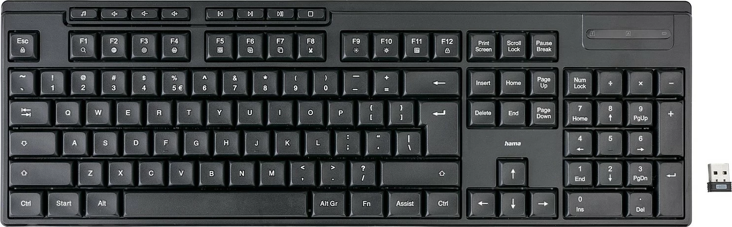 Tastierë Hama WK-200, wireless, e zezë