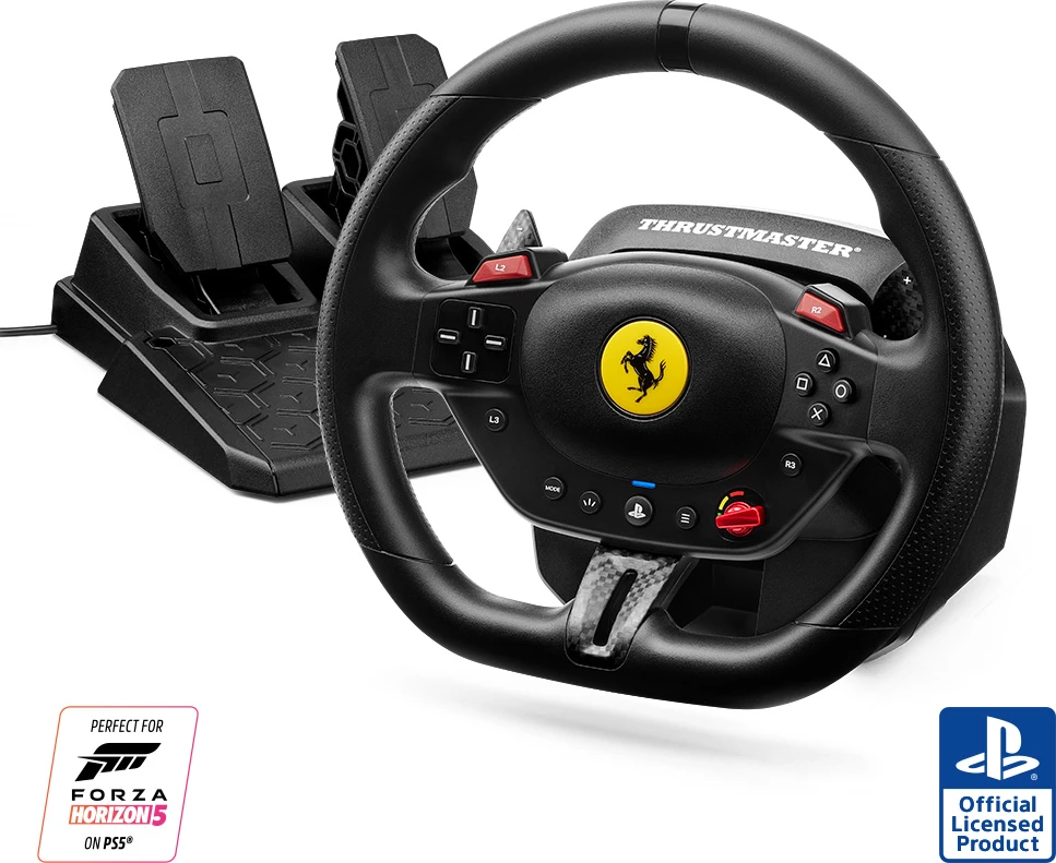 Vollan garash Thrustmaster T98-P Ferrari 296 GTB, PC/PS5/PS4, 240° rotacion, 25.5 cm, set me pedale, i zi