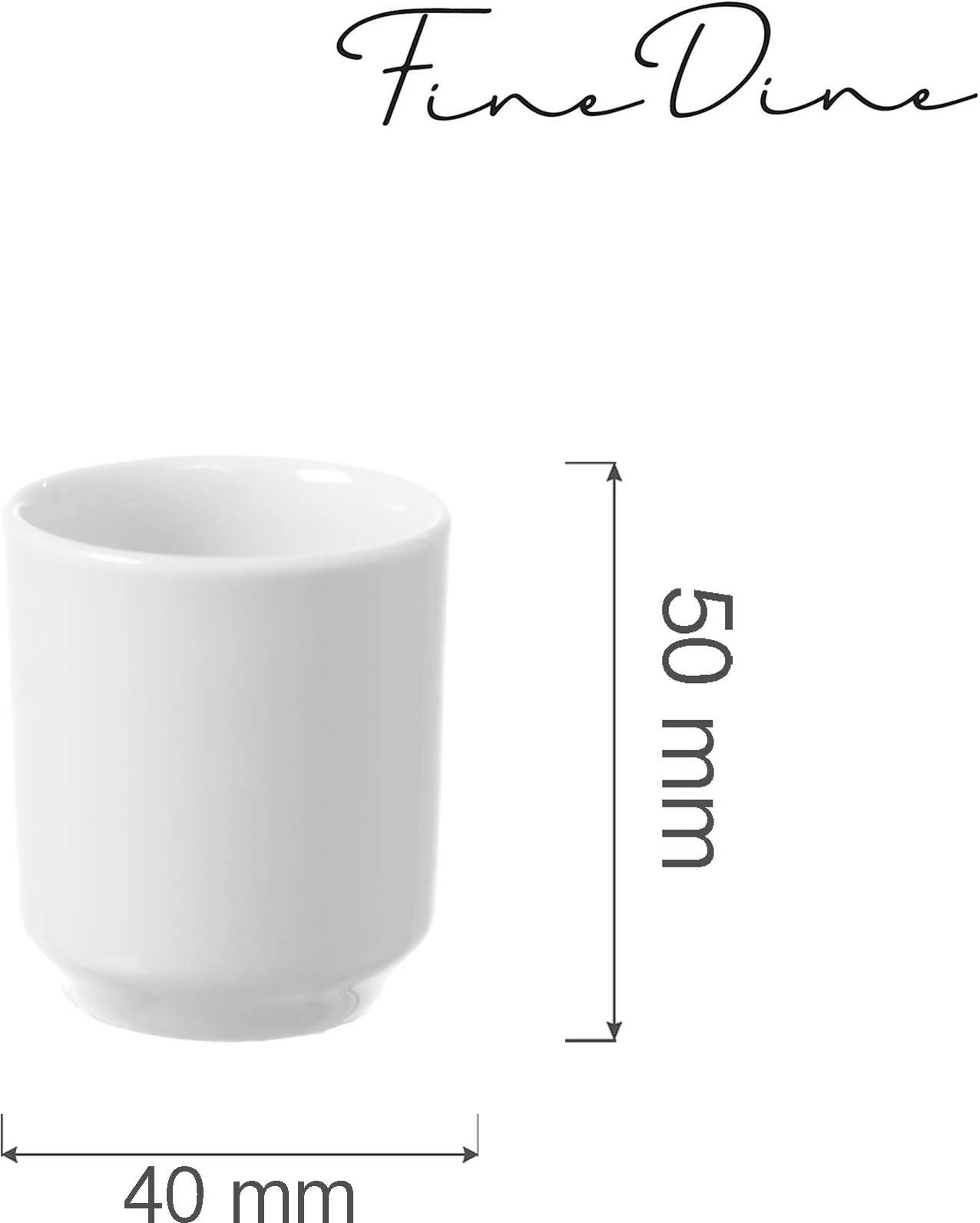 Mbajtëse kruese dhëmbësh Fine Dine Bianco 40x50 mm, e bardhë, set 6 copë