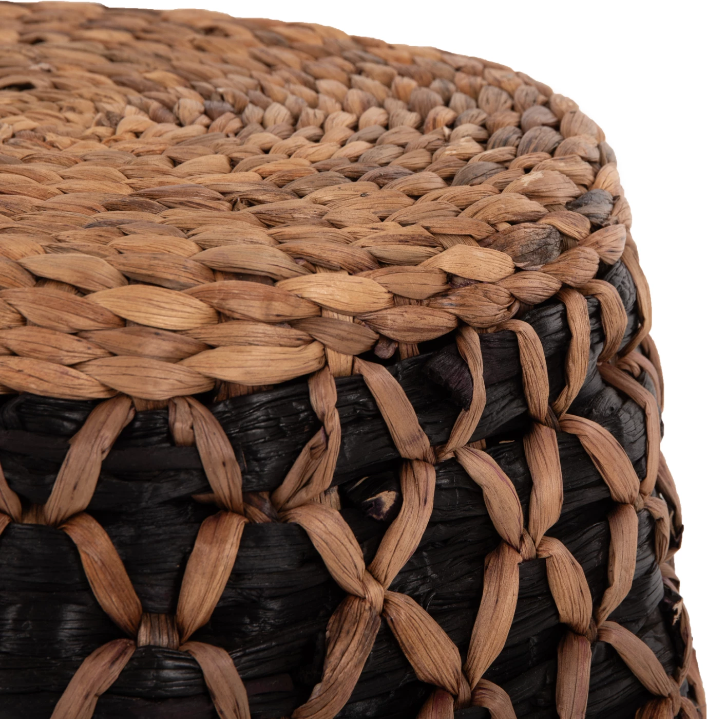 Karrige për bar TEOFILO FH7869, natyrale dhe e zezë, Φ43x38H cm