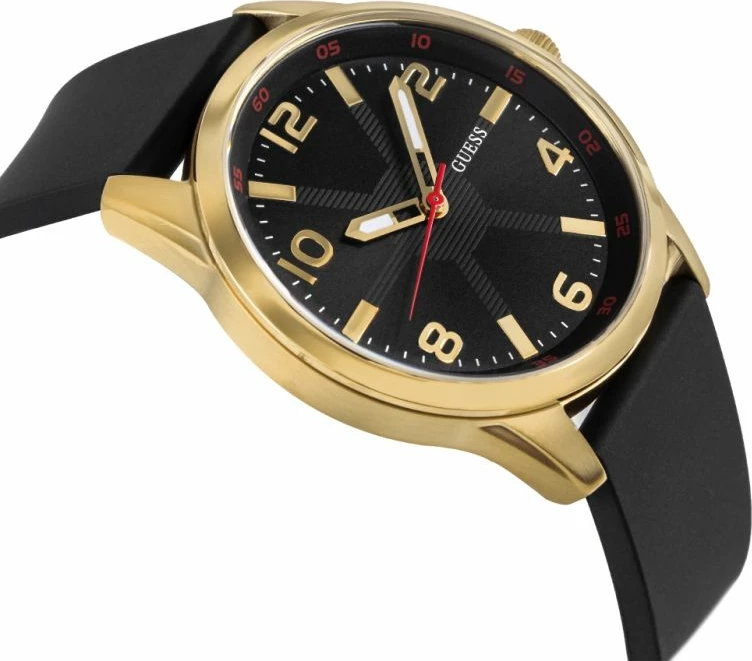 Orë dore meshkuj Guess Monte GW0805G2, e zezë/ari, set me kuti