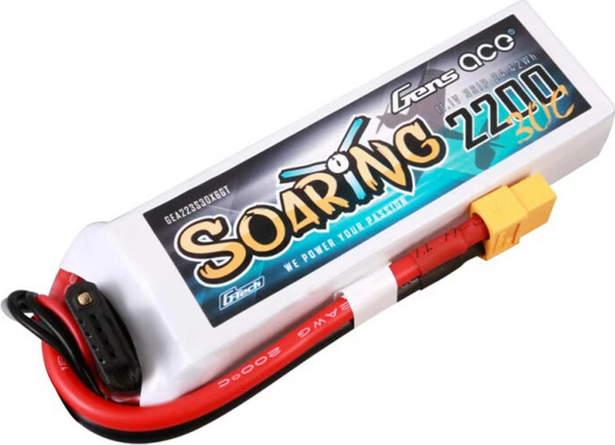 Bateri LiPo Gens ace G-Tech Soaring 2200mAh 11.1V 30C, e bardhë