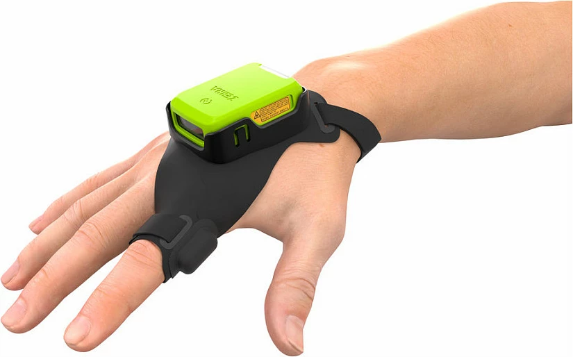 Skaner barkodi wearable Zebra RS2100, 2D, Bluetooth, wireless, i gjelbër