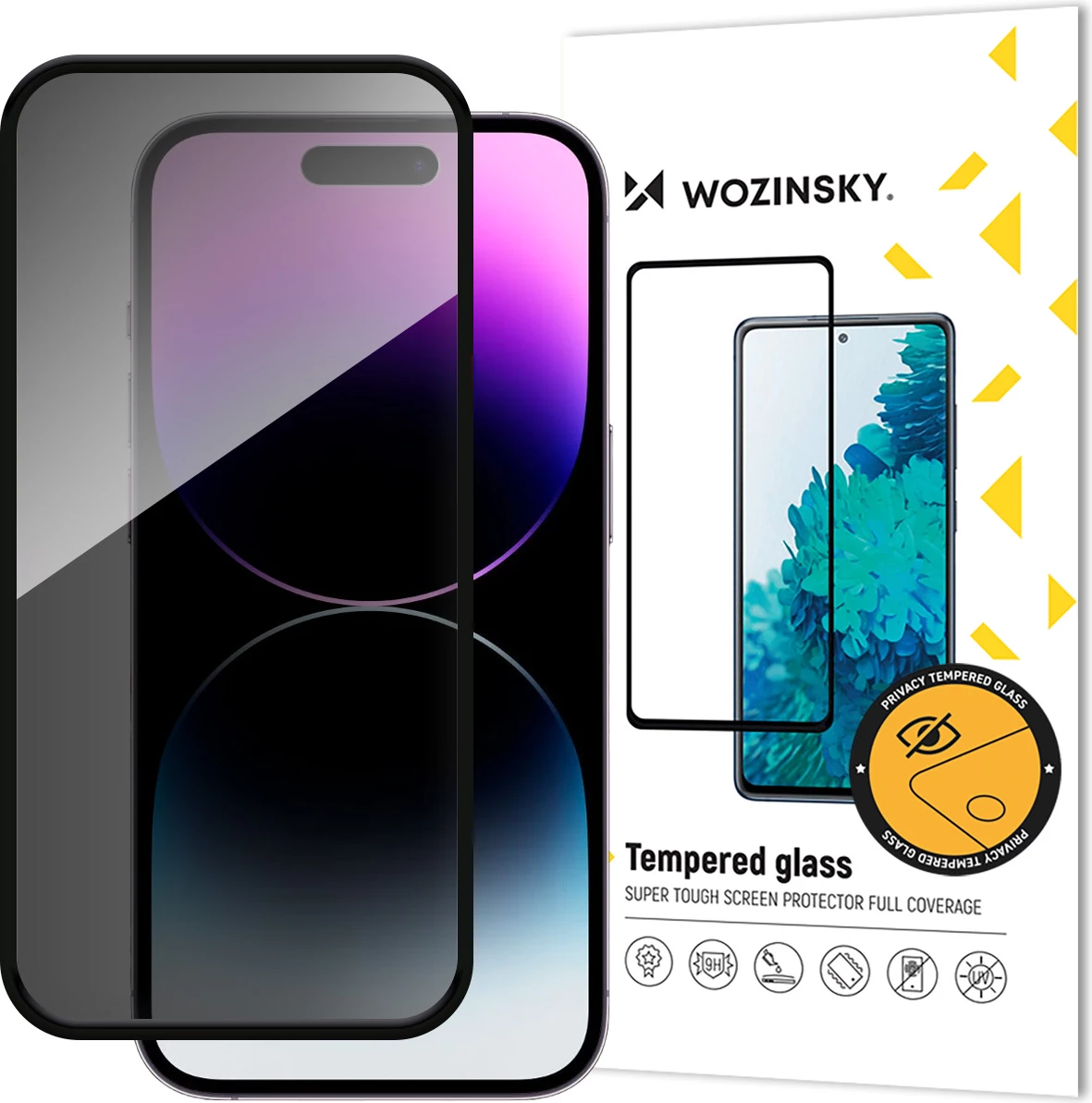 Xham mbrojtës Wozinsky Privacy Glass me filtër anti-spy për iPhone 16 Plus