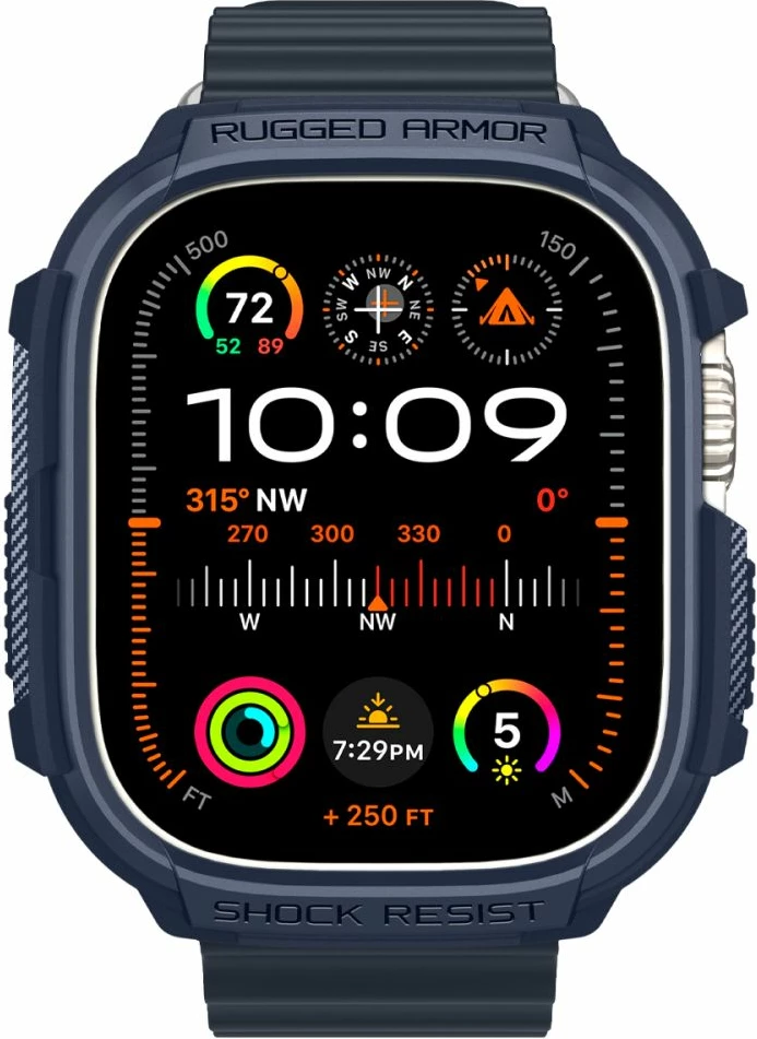Mbështjellës Spigen Rugged Armor për Apple Watch Ultra 49mm, Navy Blue