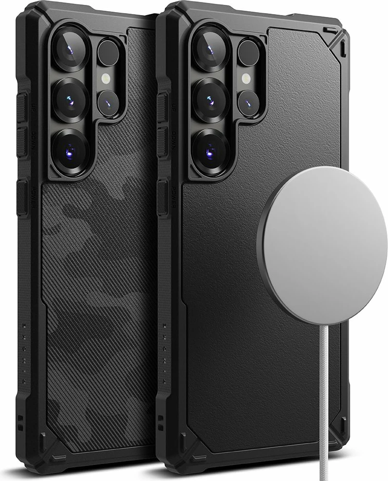 Mbështjellës Ringke Rugged Gear MagSafe për Samsung Galaxy S25 Ultra, i zi