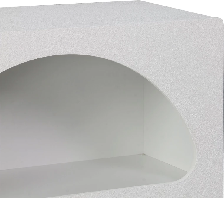 Raft librash Emersi, MDF, ngjyrë e bardhë, 70x35x100cm