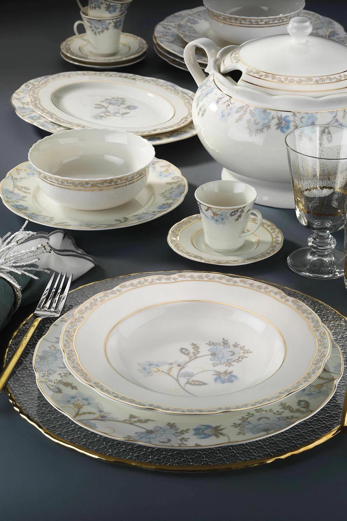 Set enësh për drekë, 68 copë, Hermia Concept, BNOLY68YT43010542