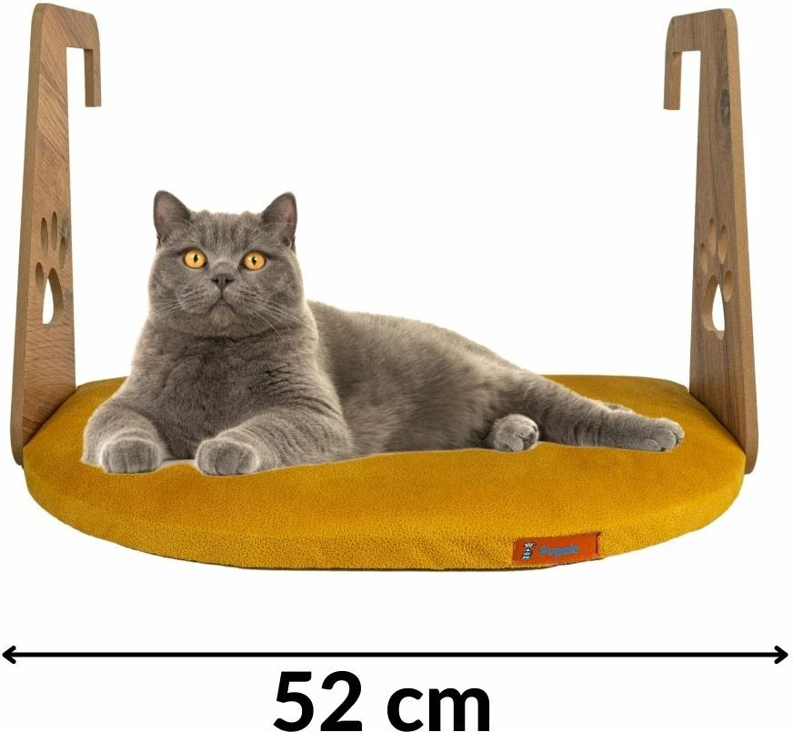 Shtrat për kafshë, i verdhë, për radiator, Paws & Whiskers, 52x35cm