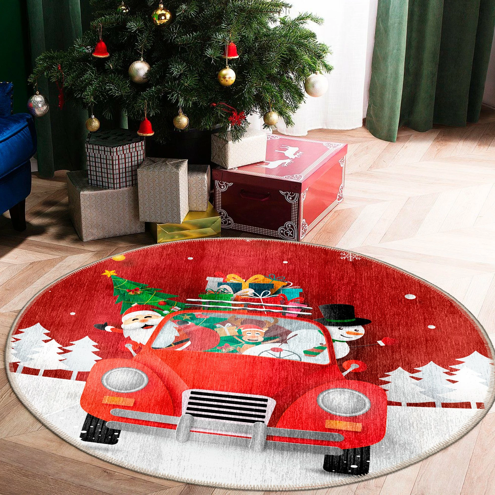 Qilim i rrumbullakët, shumëngjyrësh, Conceptum Hypnose, Woobtny0322, 120x120cm