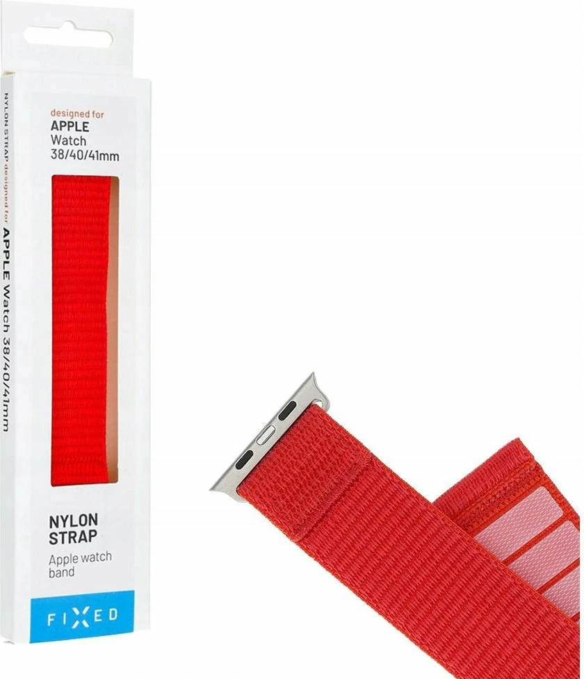 Rrip najloni sport për Apple Watch Fixed FIXNST2-436-RD 38/40/41mm, 160-210 mm, i kuq