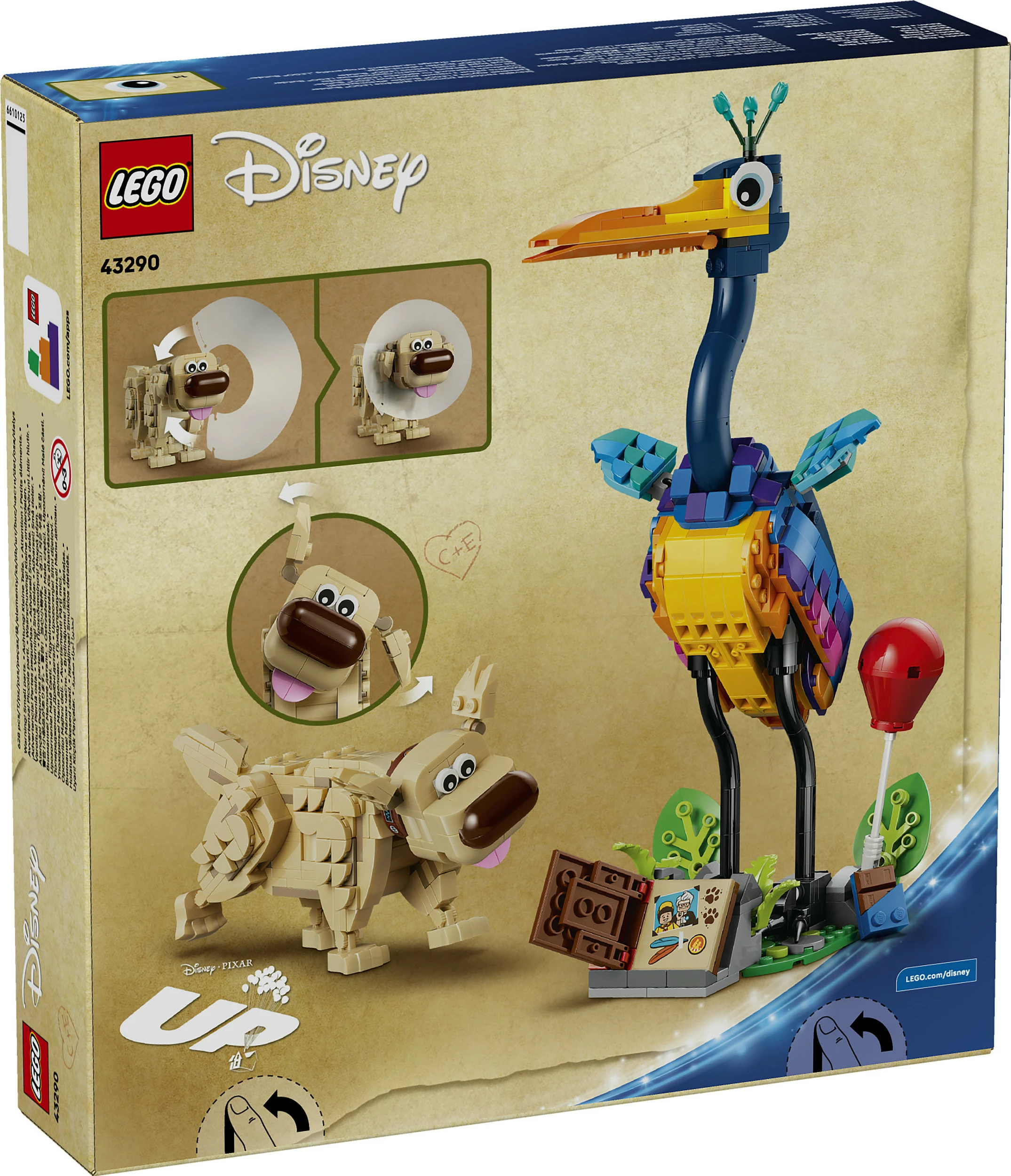 Set ndërtimi LEGO Disney Pixar Kevin & Dug 43290, 628 pjesë, 9+ vjeç, shumëngjyrësh